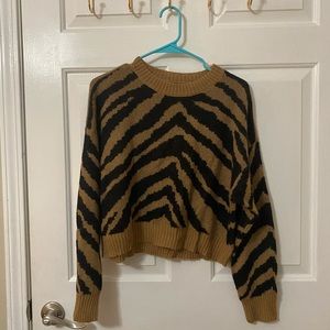 American Eagle Cheetah Print Sweater